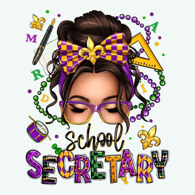 Mardi Gras School Secretary Caucasian Messy Bun Premium Hoodie by texasbilliewilder | Teevron