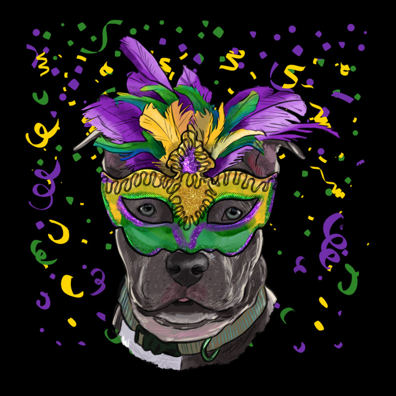 Mardi Gras  Mask Pitbull Ladies Tee by RanaPortraitStore | Teevron