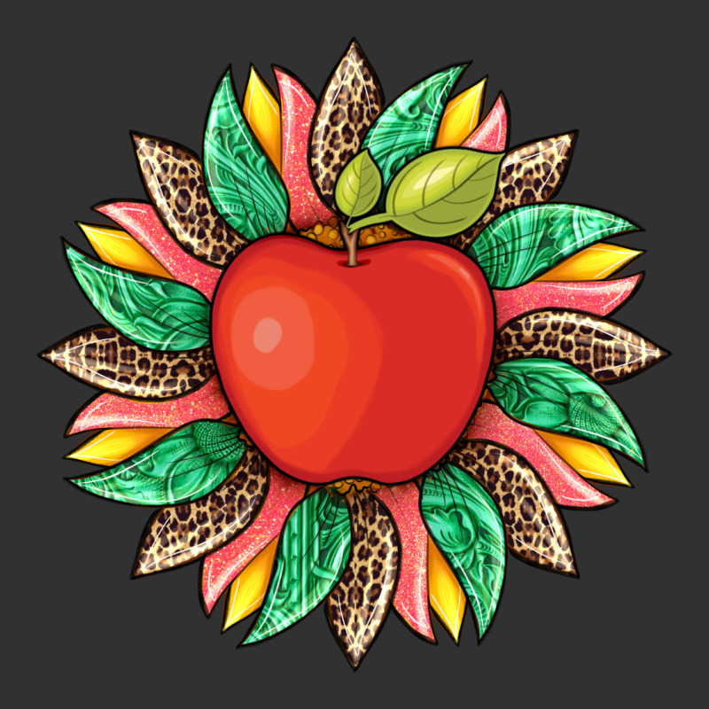 Teacher Apple And Sunflower With Leopard And Tooled Leather Urban Heavy Tee by Artiststas | Teevron