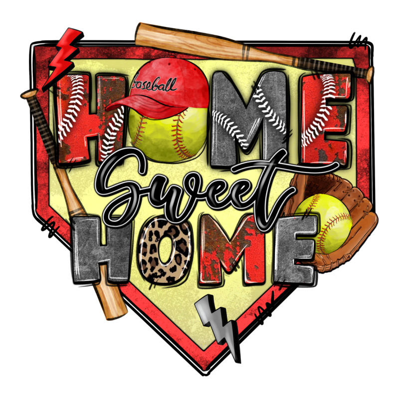 Home Sweet Home Softball Ladies Tee by Zillion Design Studio | Teevron