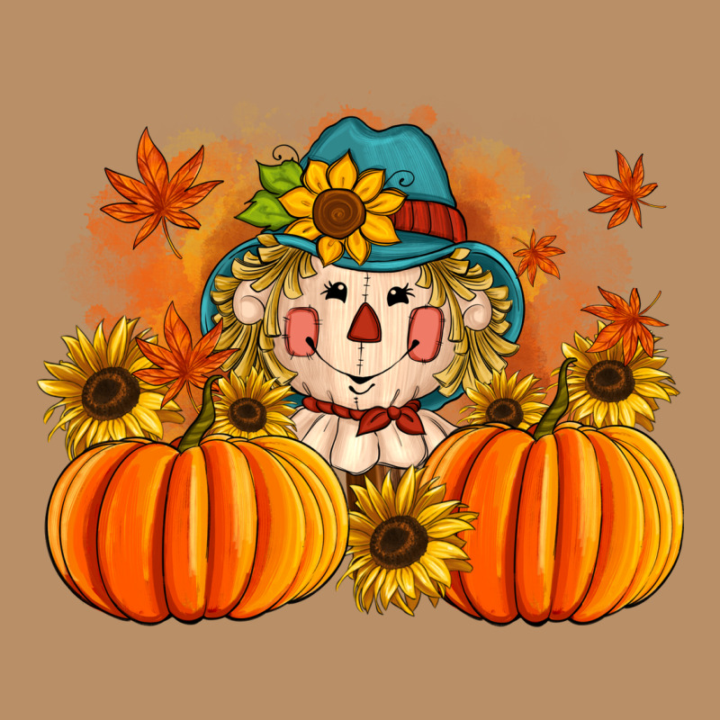 Fall Scarecrow With Pumpkins Vintage Hoodie by Artiststas | Teevron