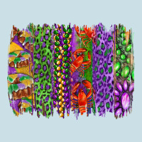 Mardi Gras Brush Strokes King Cake And Craw Fish Ladies Tee | Teevron