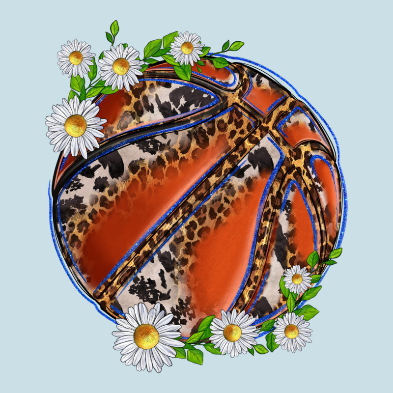Basketball With Patterns And Daisies Ladies Tee by texasbilliewilder | Teevron