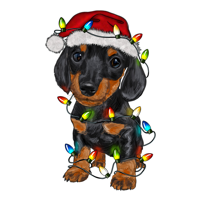 Dachshund Puppy Christmas Lights Premium Tee by RanaPortraitStore | Teevron