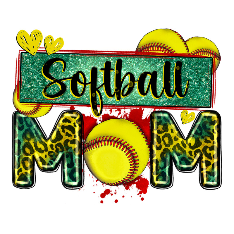 Softball Mom With Leopard Premium Tee by Zillion Design Studio | Teevron