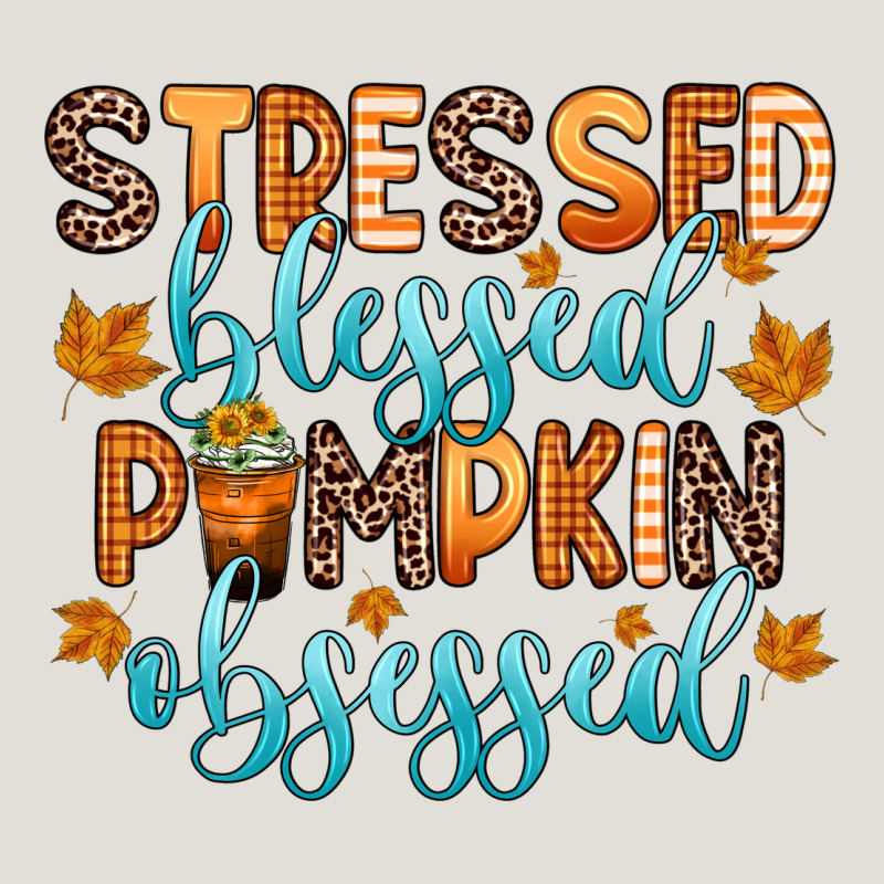 Stressed Blessed Pumpkin Obsessed Heavy Core Tee by Zillion Design Studio | Teevron