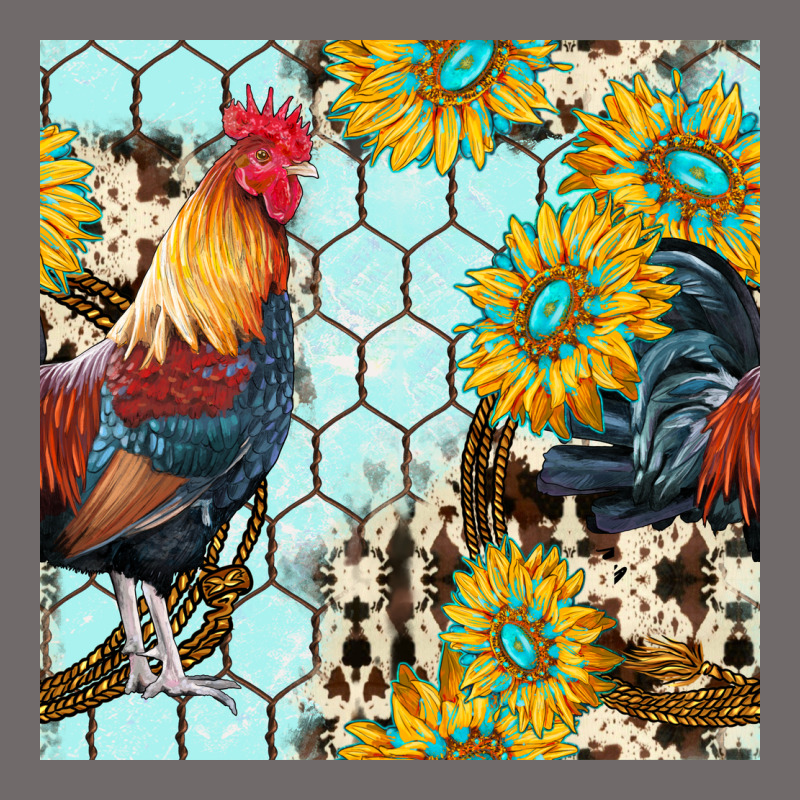 Western Rooster Seamless Pattern Urban Heavy Tee by BundleAndBundleShop | Teevron