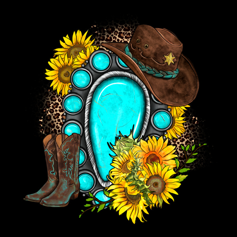 Western Turquoise Gemstone Ladies Tee by Zillion Design Studio | Teevron