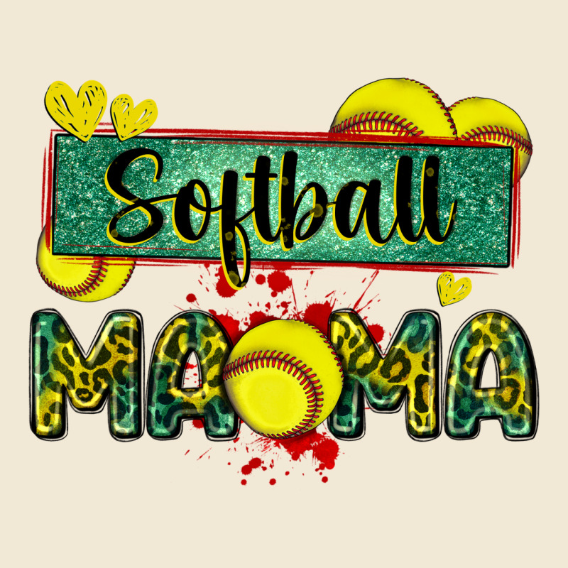Softball Mama With Leopard Premium Tee by Zillion Design Studio | Teevron