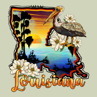 Louisiana  Sunset Map Magnolia Heavyweight Hoodie | Teevron