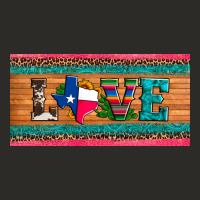 Love Texas Sunflowers Cactus Cowhide License Plate Heavy Core Tee | Teevron
