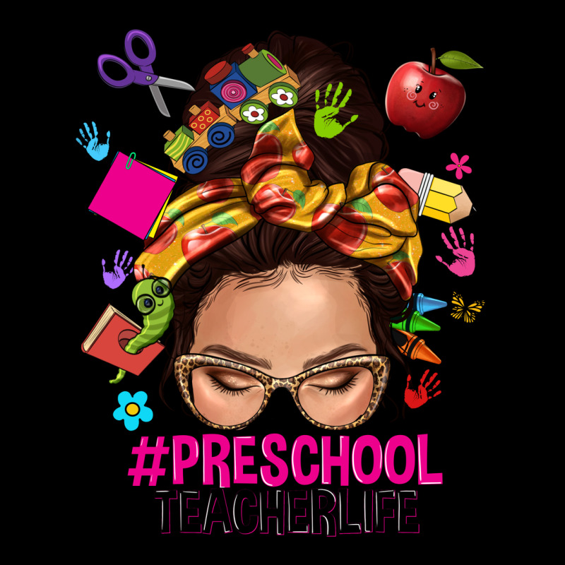 Preschool Teacher Life  Messy Bun Zipper Hoodie by NancyCooperArtShop | Teevron