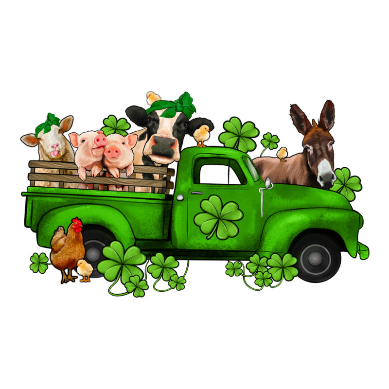 St Patricks Farm Animals Truck Heavyweight Hoodie by Jasminsmagicworld | Teevron