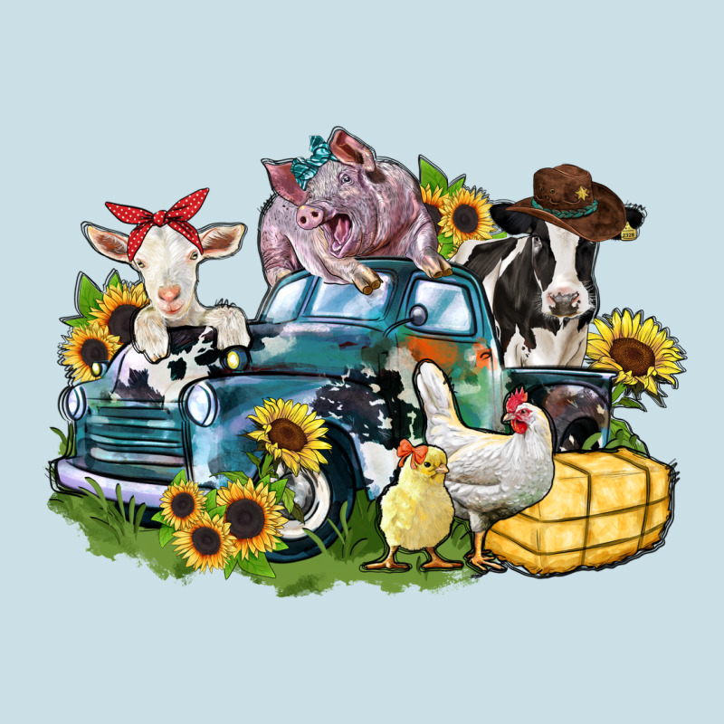 Farm Animals Truck Ladies Tee by Zillion Design Studio | Teevron