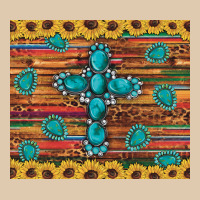 Western Gemstone Cross Sunflowers Leopard Serape Glitter Wooden Tumble Heavyweight Sweatshirt | Teevron