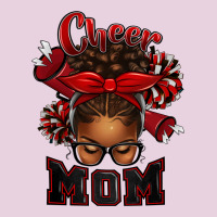 Cheer Mom Afro Messy Bun Ladies Tee | Teevron