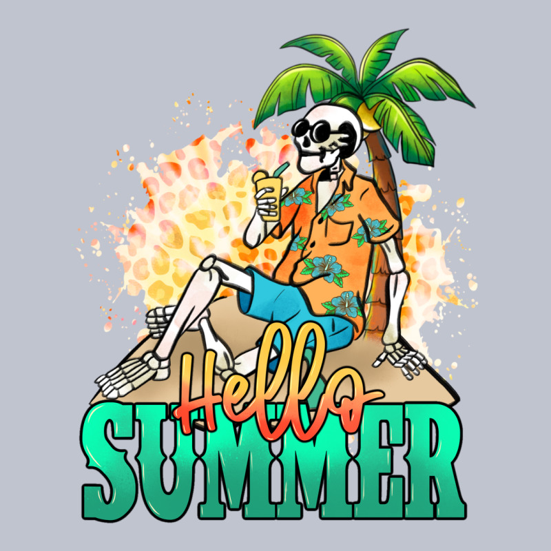 Hello Summer Skeleton Premium Hoodie by NancyCooperArtShop | Teevron