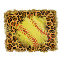 watercolor glitter leopard softball background | Teevron
