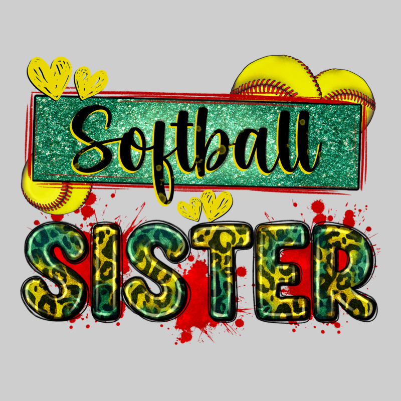 Softball Sister With Leopard Premium Tee by Zillion Design Studio | Teevron