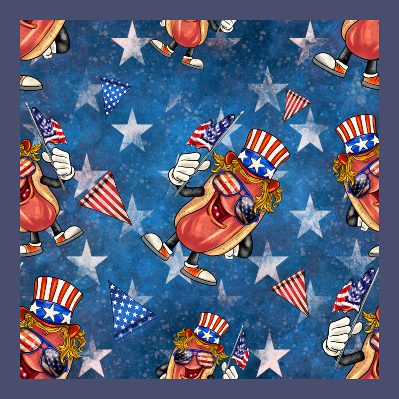 4th Of July Hotdog Seamless Pattern Vintage Tee by BundleAndBundleShop | Teevron