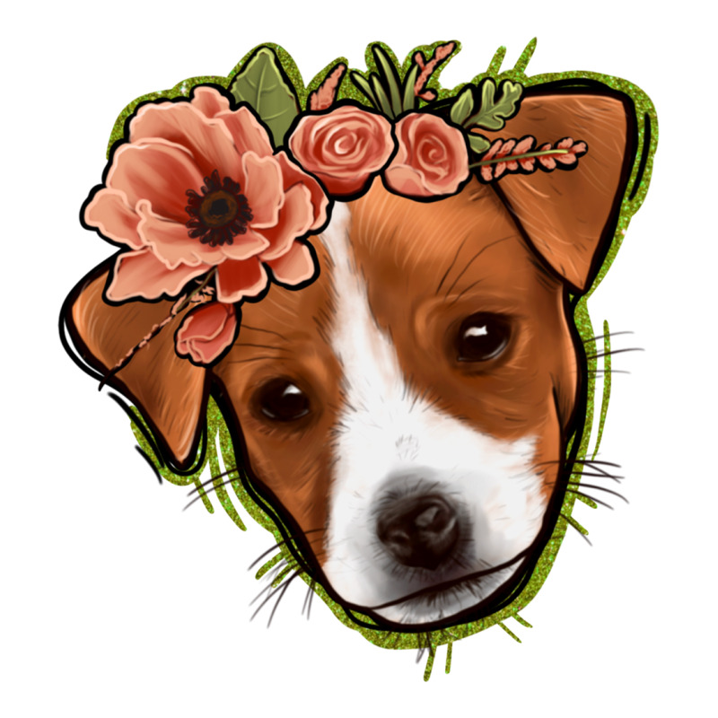 Jack Russel Floral Long Sleeve Tee by Jasminsmagicworld | Teevron