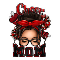 Cheer Mom Messy Bun Ladies Tee | Teevron