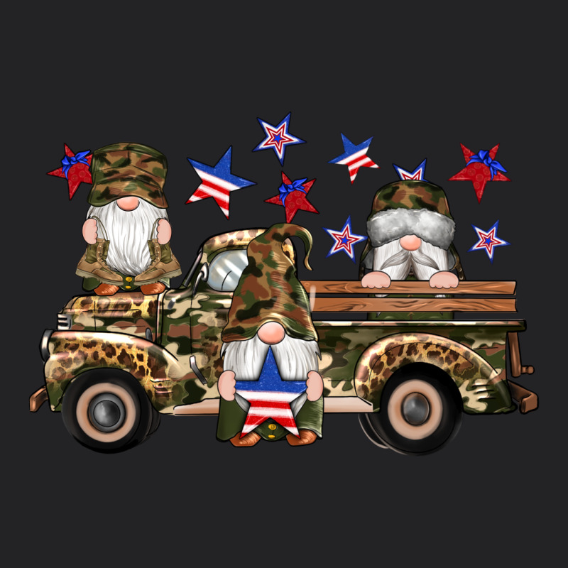 Camouflage Gnomes American Flag Star Truck Vintage Tee by Artiststas | Teevron