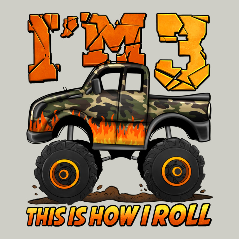 I'm Three This Is How I Roll Monster Truck Birthday Heavyweight Hoodie by Jasminsmagicworld | Teevron