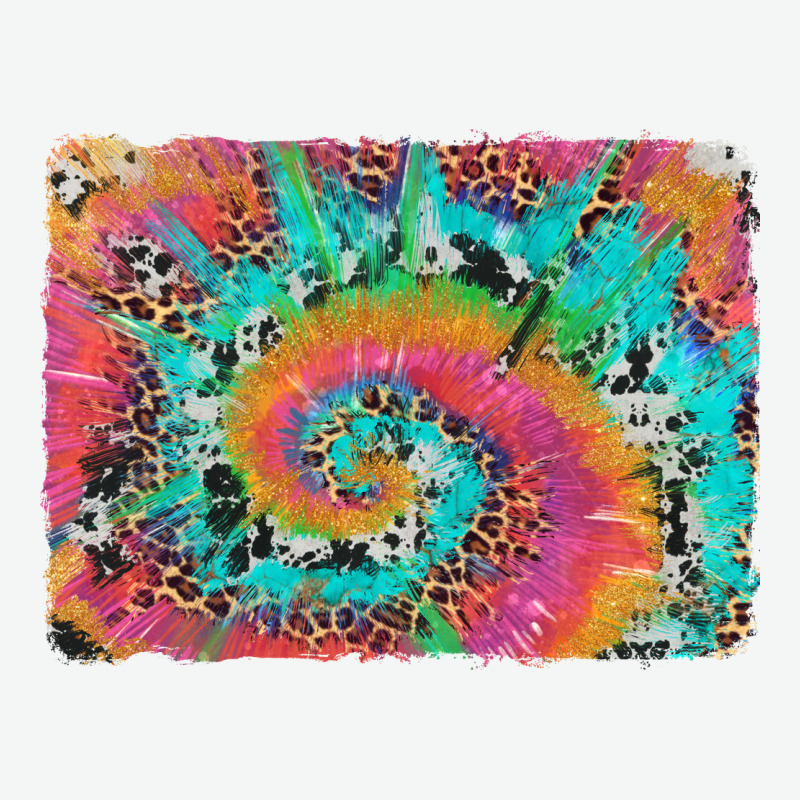Tie Dye Leopard Cowhide Glitter Background Urban Heavy Tee by Artiststas | Teevron