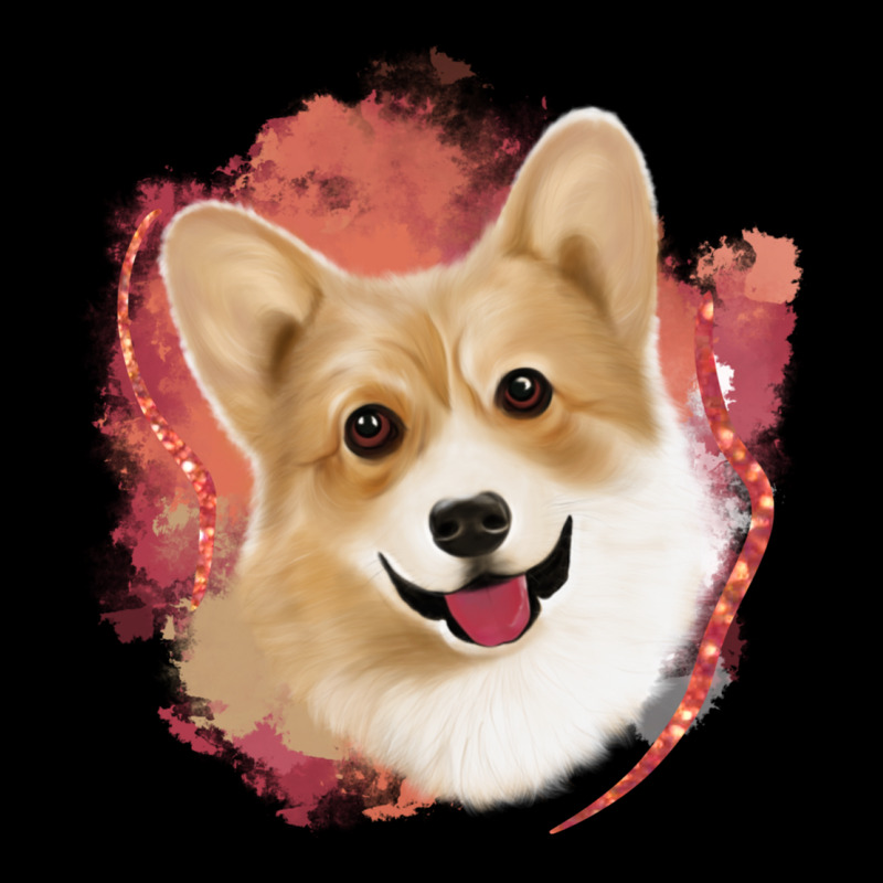 Corgi Peach Watercolor Background Long Sleeve Tee by Jasminsmagicworld | Teevron