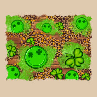 Shamrock Glitter Leopard And Wood Background Heavyweight Sweatshirt | Teevron