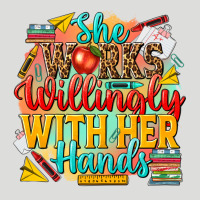 She Works Willingly With Her Hands Teacher Zipper Hoodie | Teevron