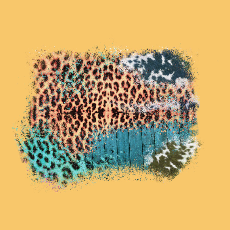 Leopard Wood Cowhide Pattern Mixed Western Frame Vintage Hoodie by Bettercallsaul | Teevron