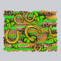 Horseshoe Shamrock Leopard Wood Glitter Background Heavyweight Sweatshirt | Teevron