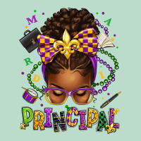 Mardi Gras Principal Afro Messy Bun Premium Hoodie | Teevron