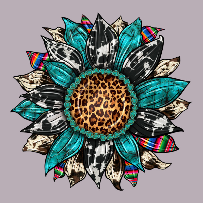 Cowhide Leopard Serape Gemstone  Sunflower Vintage Tee by Artiststas | Teevron