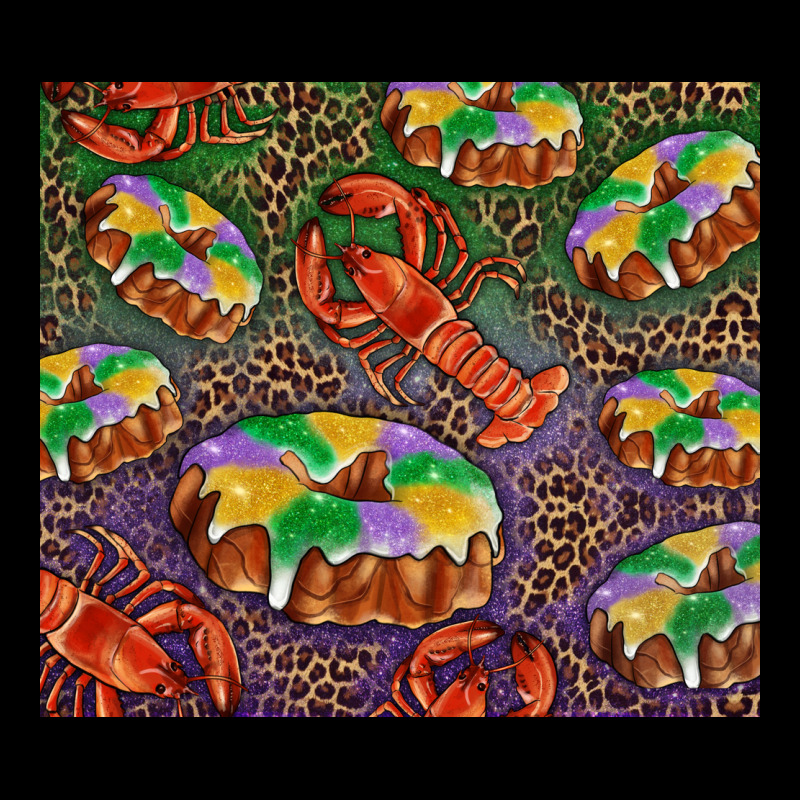 Mardi Gras King Cake And Crawfish Ladies Tee by RanaPortraitStore | Teevron