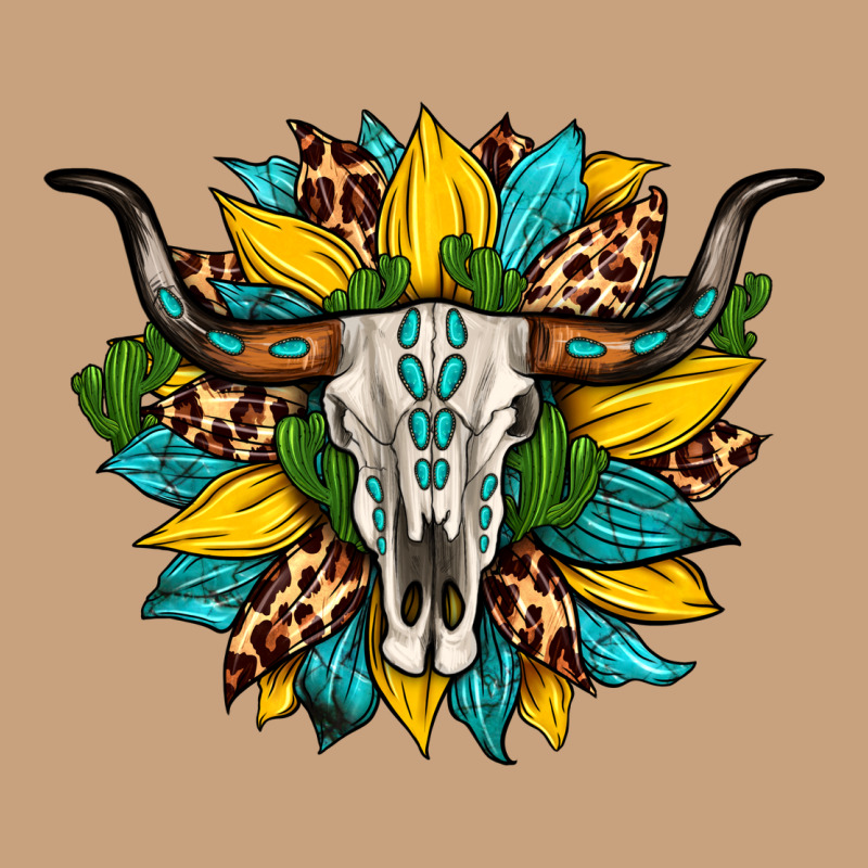Bull Skull Gemstone Cactus Leopard Sunflower Vintage Tee by Artiststas | Teevron