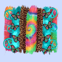 Hippie Peace Sign Butterfly Leopard And Tie Dye Brushstroke Urban Heavy Tee | Teevron