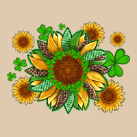 St Patricks Sunflowers With Shamrock And Glitters With Leopard Heavyweight Sweatshirt | Teevron