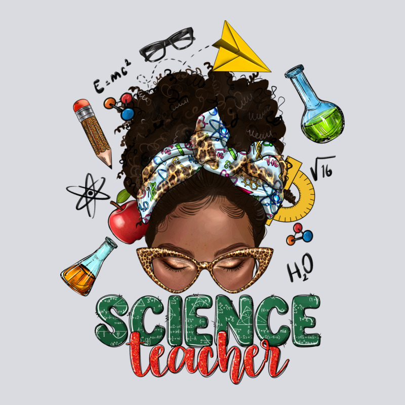 Science Teacher Afro Messy Bun Zipper Hoodie by NancyCooperArtShop | Teevron