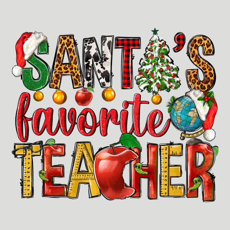 Santas Favorite Teacher Zipper Hoodie by NancyCooperArtShop | Teevron
