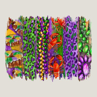 Mardi Gras Brush Strokes King Cake And Craw Fish Heavy Core Tee | Teevron