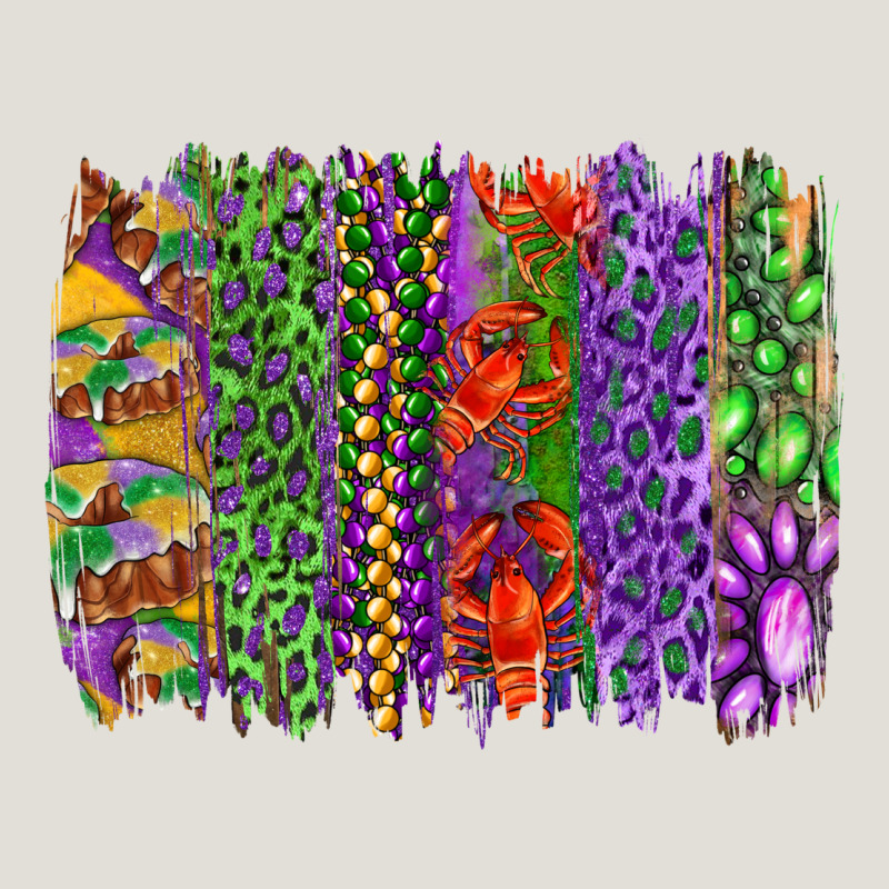 Mardi Gras Brush Strokes King Cake And Craw Fish Heavy Core Tee by RanaPortraitStore | Teevron