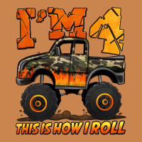 I'm Four This Is How I Roll Monster Truck Birthday Heavyweight Hoodie | Teevron
