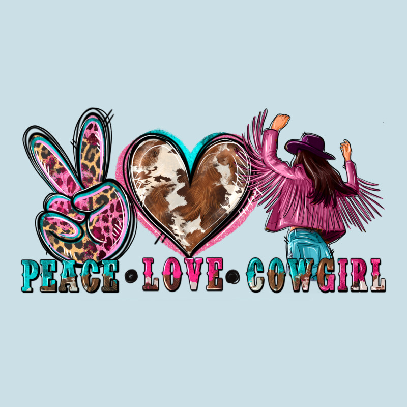 Peace Love Cowgirl Ladies Tee by Zillion Design Studio | Teevron