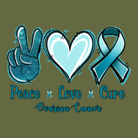 Peace Love Cure Ovarian Cancer Long Sleeve Tee | Teevron
