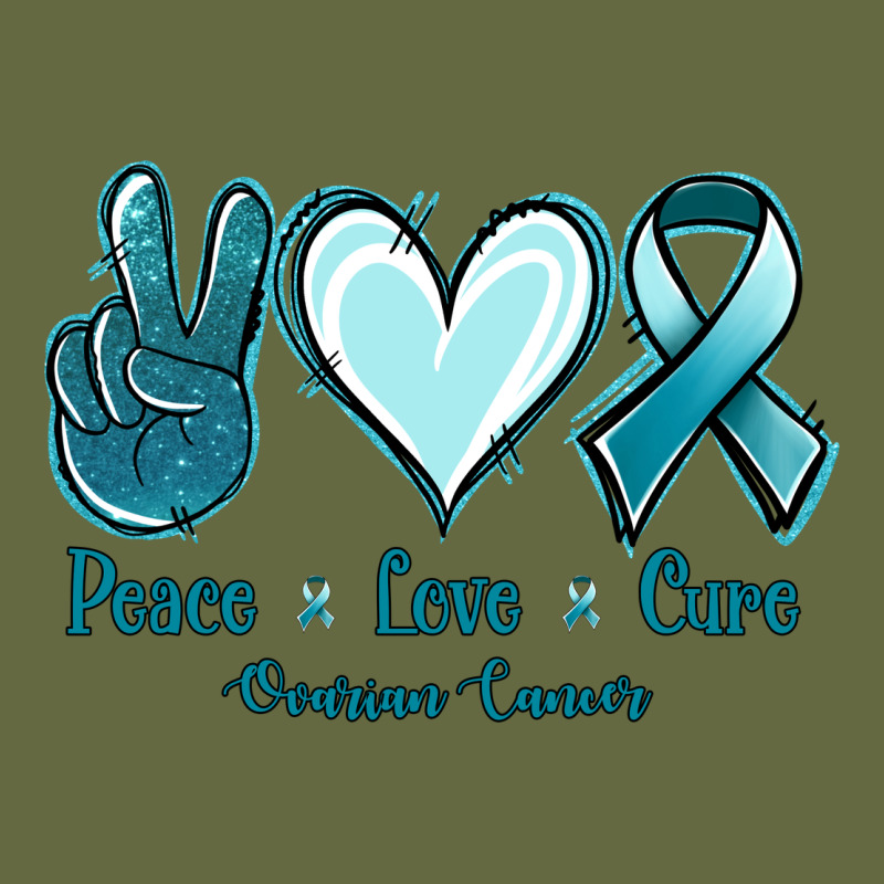 Peace Love Cure Ovarian Cancer Long Sleeve Tee by Jasminsmagicworld | Teevron