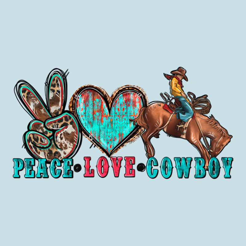 Peace Love Cowboy Ladies Tee by Zillion Design Studio | Teevron