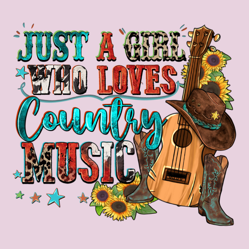 Just A Girl Who Loves Country Music Ladies Tee by Zillion Design Studio | Teevron